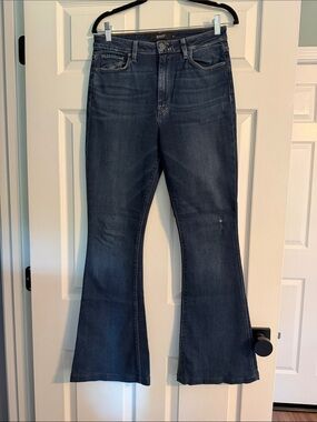 Hudson Jeans Dark Indigo Flare Wide-Leg Jeans